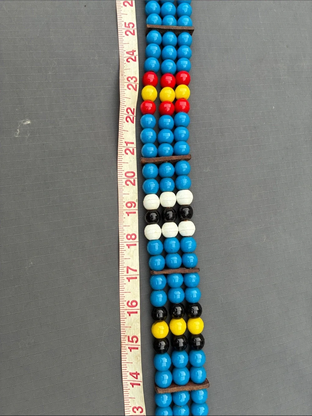 Vintage leather beaded belt. Source unknown. Nice handmade accessory